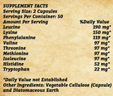9 Essential Amino Acids - 100 Capsules