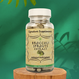 Broccoli Sprouts Extract Supplement 100 Capsules - featuring organic broccoli sprouts, sulforaphane, and myrosinase.