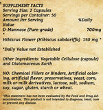 D-Mannose w Hibiscus - 100 Capsules