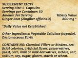 Ginger Root - 100 Capsules