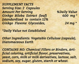 Ginkgo Biloba - 100 Capsules