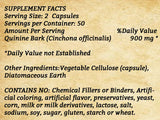 Quinine - 100 Capsules