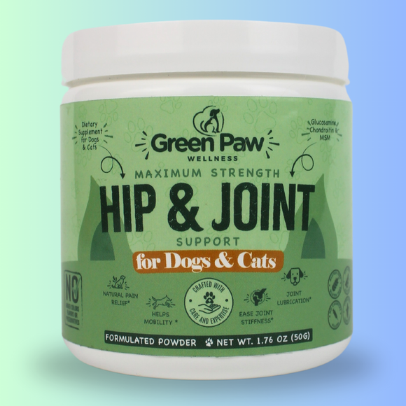 photo of Hip and Joint Support powder formula supplement 50 grams for dogs and cats 