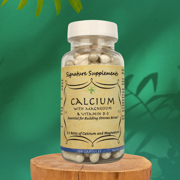 Calcium with Magnesium and Vitamin D - 100 Capsules