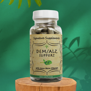 photo of Dem/Alz Support with Lions Mane and Bacopa 100 capsules all natural supplement