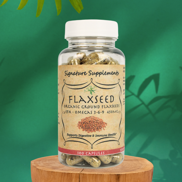 Flaxseed (Whole Ground) - 100 Capsules