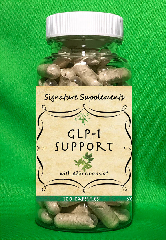 GLP-1 Support Supplement features a blend of plant-based ingredients like Akkermansia muciniphila, Berberine, and Cinnamon to complement your wellness routine. 100 capsules