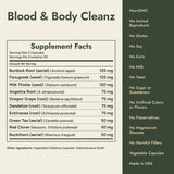 Blood & Body Cleanz Supplement Facts and what it's free from