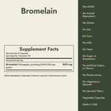 Bromelain Supplement Facts and what it's free from