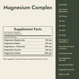 Magnesium Complex Supplement Facts and what it's free from