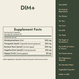 DIM+ Supplement Facts and what it's free from