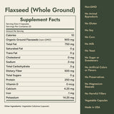 Flaxseed (Whole Ground) Supplement Facts and what it's free from