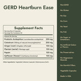 GERD Heartburn Ease Supplement Facts and what it's free from