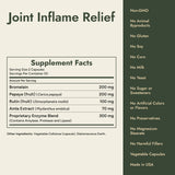 Joint Inflame Relief Supplement Facts and what it's free from