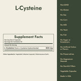 L-Cysteine Supplement Facts and what it's free from