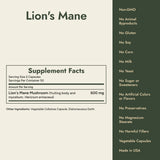 Lion's Mane Supplement Facts and what it's free from