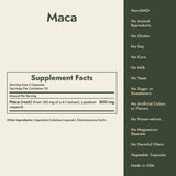 Maca Supplement Facts and what it's free from
