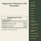 Magnesium Potassium with Bromelain Supplement Facts and what it's free from