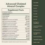 Advanced Chelated Mineral Complex Supplement Facts and what it's free from