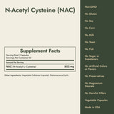 N-Acetyl Cysteine (NAC) Supplement Facts and what it's free from