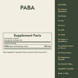 PABA Supplement Facts and what it's free from