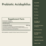 Probiotic Acidophilus Supplement Facts and what it's free from