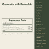 Quercetin with Bromelain Supplement Facts and what it's free from