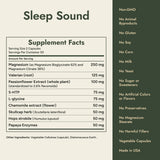 Sleep Sound Supplement Facts and what it's free from