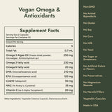 Vegan Omega & Antioxidants Supplement Facts and what it's free from