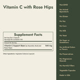 Vitamin C with Rose Hips Supplement Facts and what it's free from