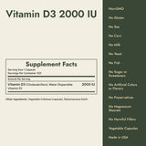 Vitamin D3 2000 IU Supplement Facts and what it's free from