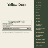 Yellow Dock Supplement Facts and what it's free from
